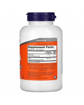 Now Foods, ГАМК, 500 мг, 200 растительных капсул